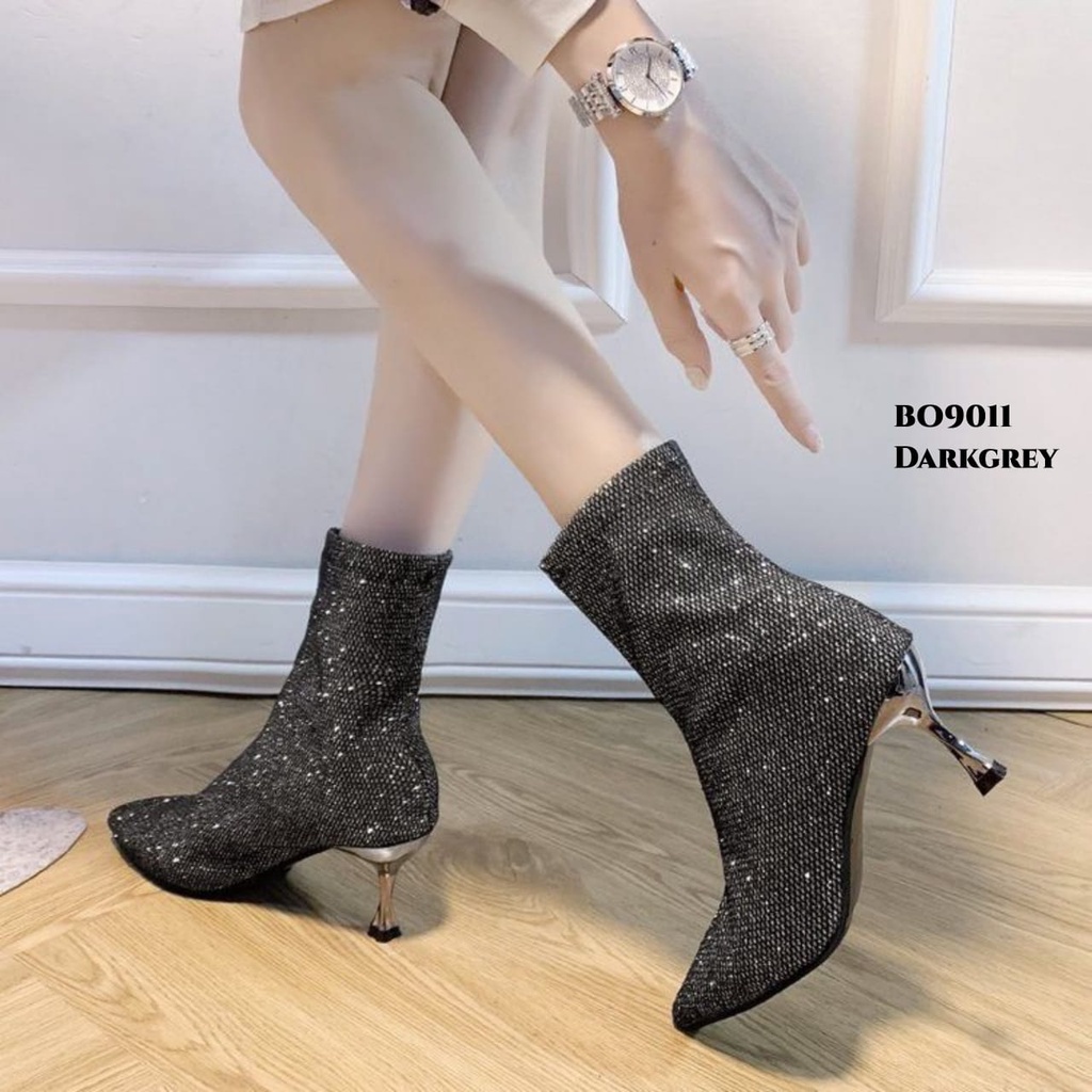 PRF Sepatu Heels Fashion Boots Wanita Korea BO9011 #