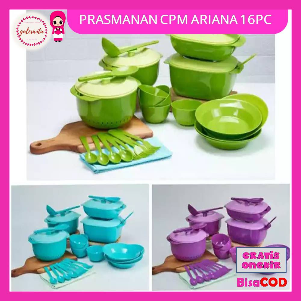 Prasmanan CPM Ariana Serving Set Of 16 Pcs / Wadah Saji Ariana Set / Tempat Makan Prasmanan CPM Aria
