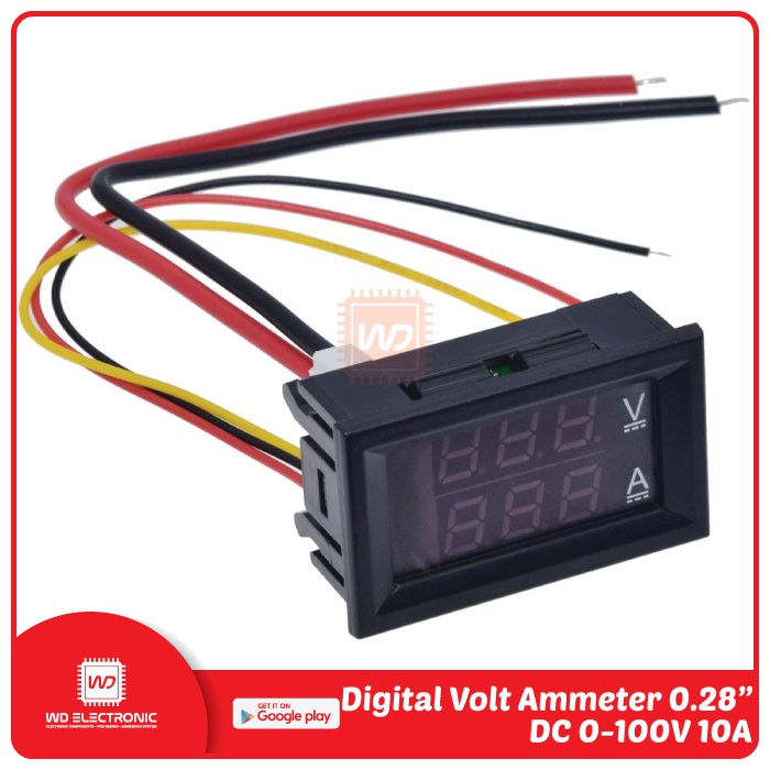 DIGITAL VOLT METER AMPERE METER DC 100V 10A VOLTMETER AMMETER 100V 10A