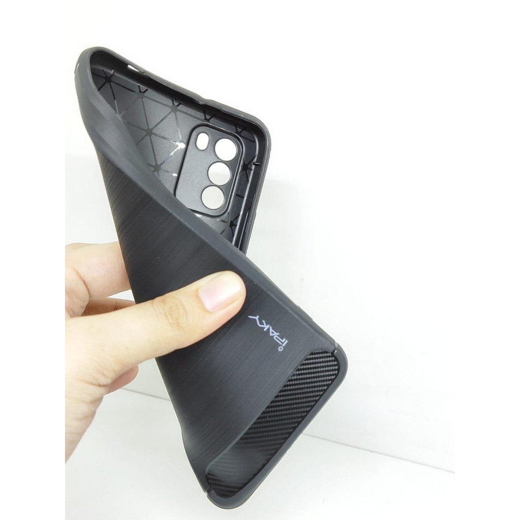 Case Slim Fit Carbon Xiaomi Poco M3 6.53 inchi Softshell Fiber Multi Carbon Anti Melar