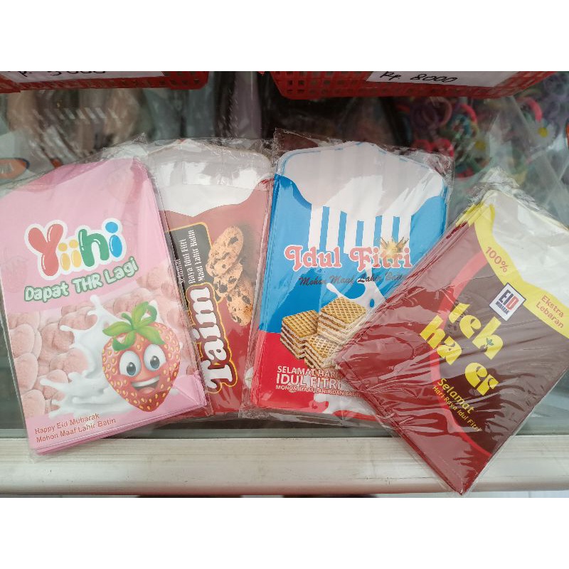 

Amplop lebaran ukuran medium Motif Snack