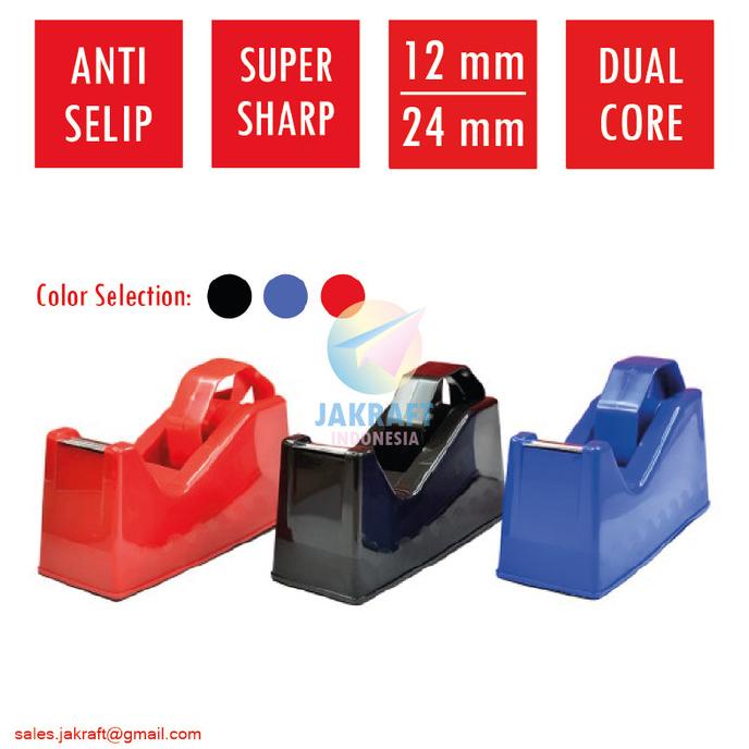 

Diskon Tape Dispenser Tempat Isolasi Besar Kecil JOYKO TD-103 Tajam Dual Core Diskon
