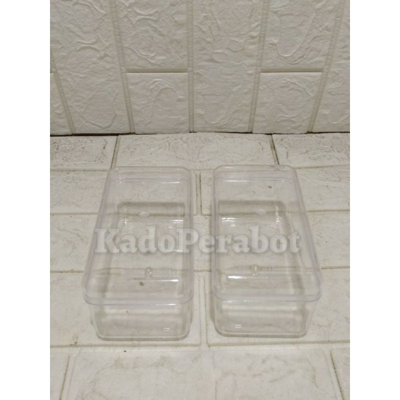 toples mika tebal persegi- toples mika kue kering - toples dessert box