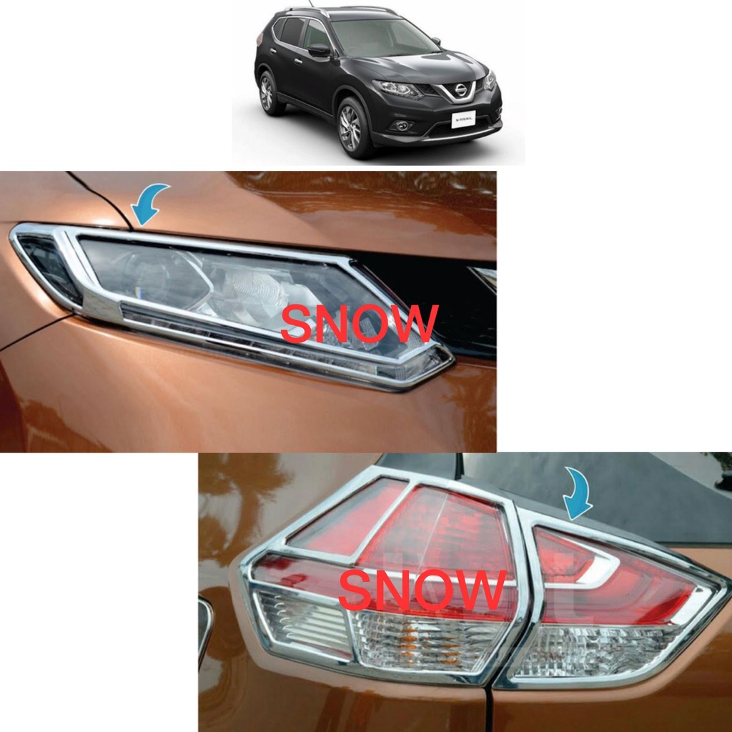 Paket Garnish Lampu Depan Belakang All New Xtrail Chrome