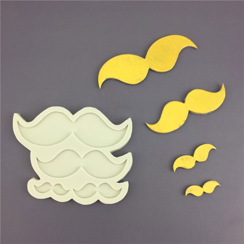 Cetakan Fondant Bentuk Kumis 3D Bahan Silikon Untuk Dekorasi Kue