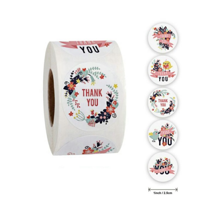 HX120 [500 pcs @ 2.5 cm] Sticker Thank You stiker ucapan terima kasih-Motif F