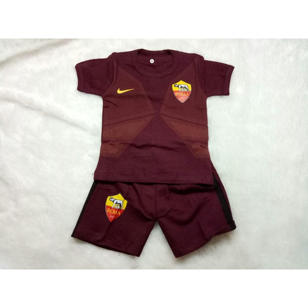 Baju Bola Anak Bayi Setelan Jersey Bayi - AS Roma
