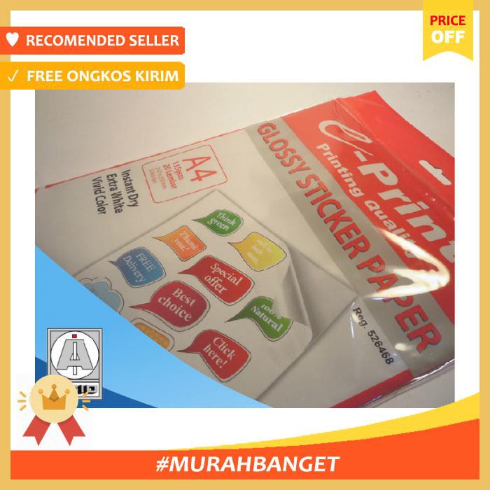 

Stiker - Joyko Glossy Photo Sticker A4 (Kertas A4) - Pengikat & Perekat