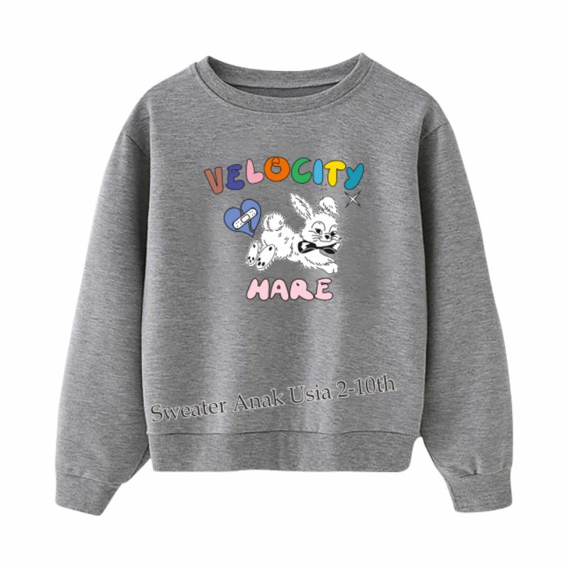 ((IB))SWEATER ANAK2 UNISEX/KELINCI DIGITAL SABLON