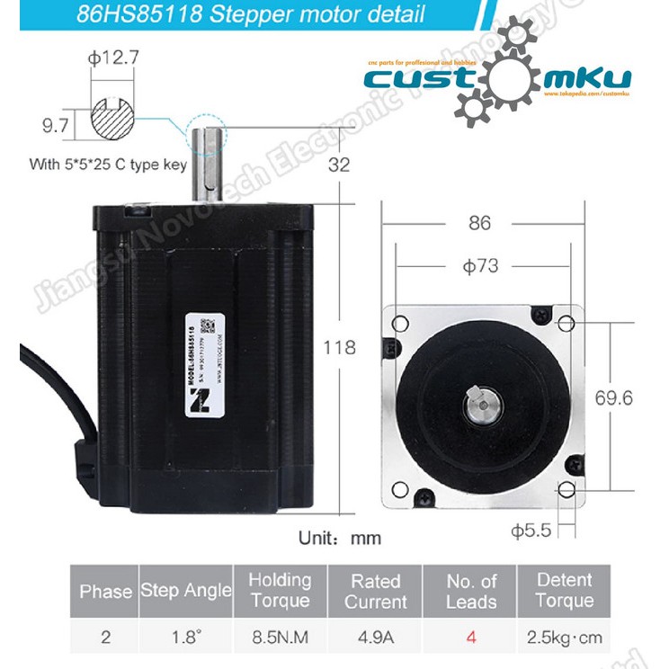 Stepper Motor nema34 cnc mill milling router