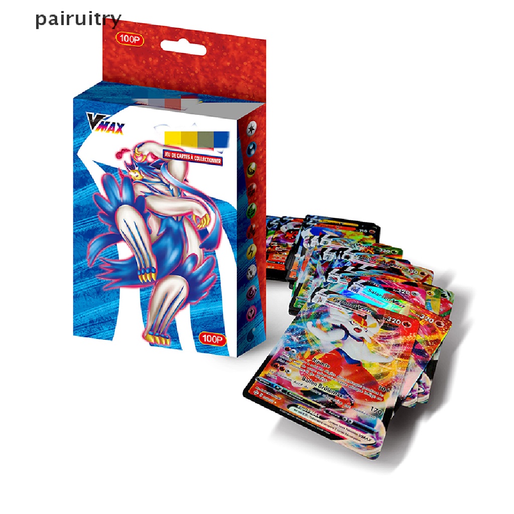 Prt 100Pcs Kartu Pokemon Vmax Berkilau Untuk Display PRT