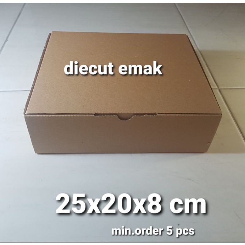 Jual Kardus box 25x20x8 cm Karton Kotak DIECUT | Shopee Indonesia