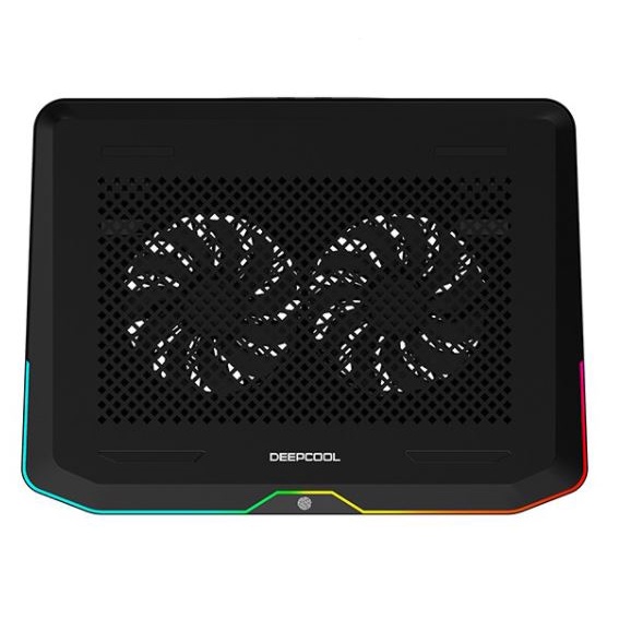 Cooling pad laptop gaming deep cool 2 fan 140mm mesh usb 3.0 n80 rgb - coolingpad cooler notebook n-80