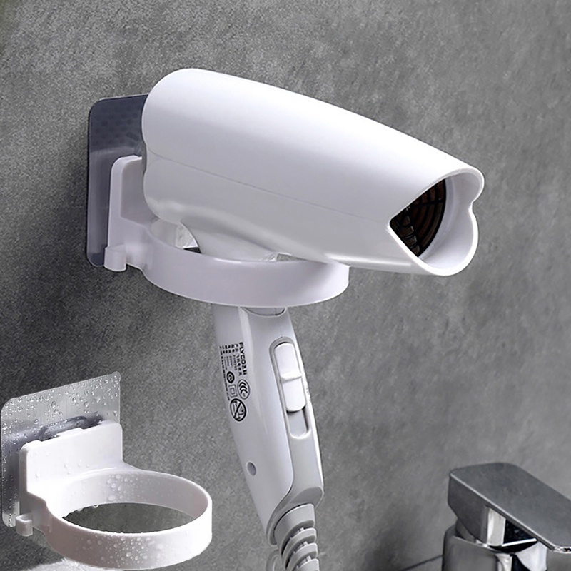 Rak Penyimpanan Hair Dryer Dengan Perekat Untuk Dinding Kamar Mandi