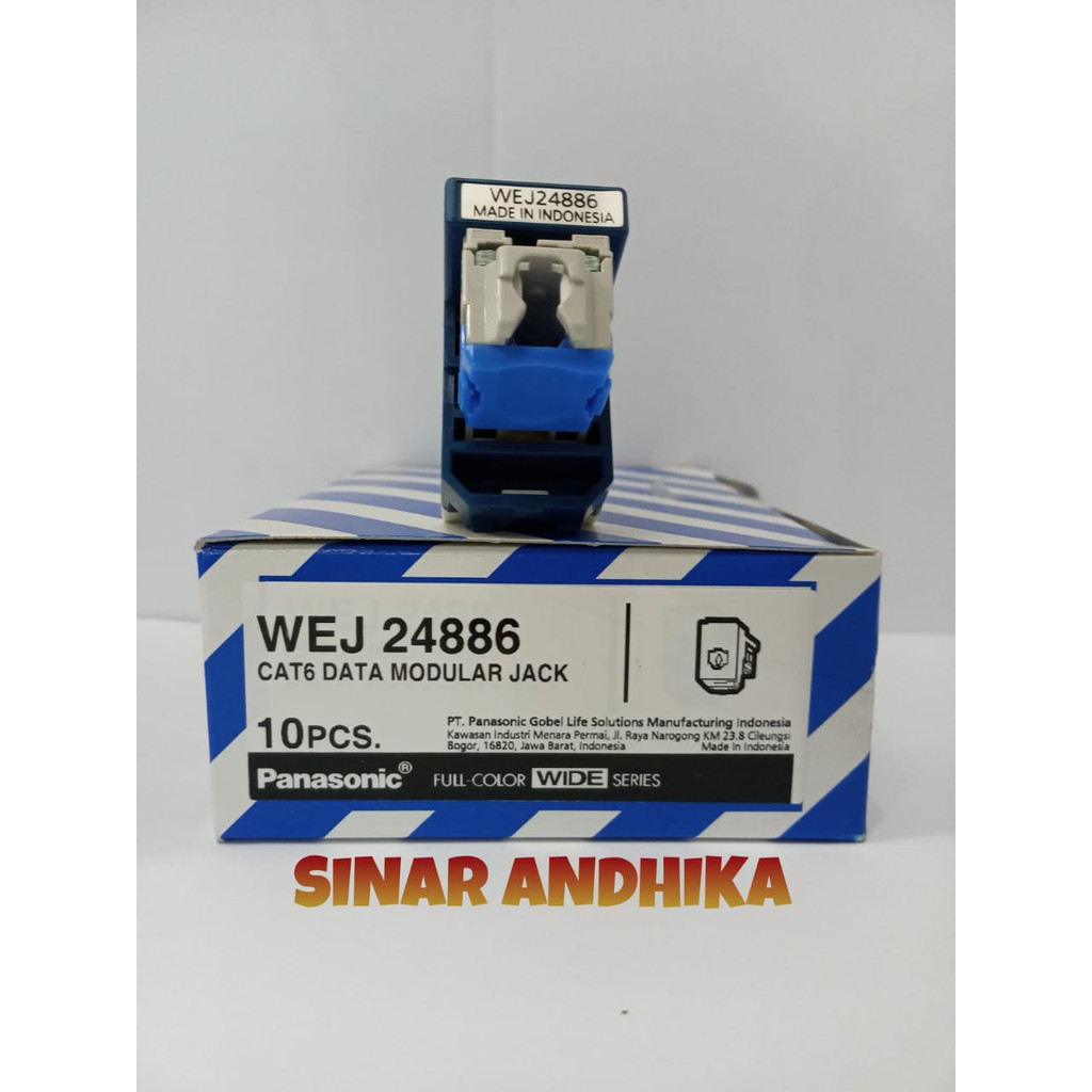 MODUL / JACK DATA CAT 6 PUTIH PANASONIC WEJ 24886