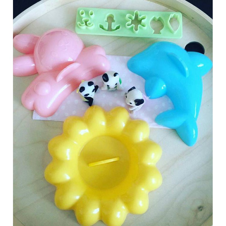 

Bento set rabbit, dolphin, flower and decor set