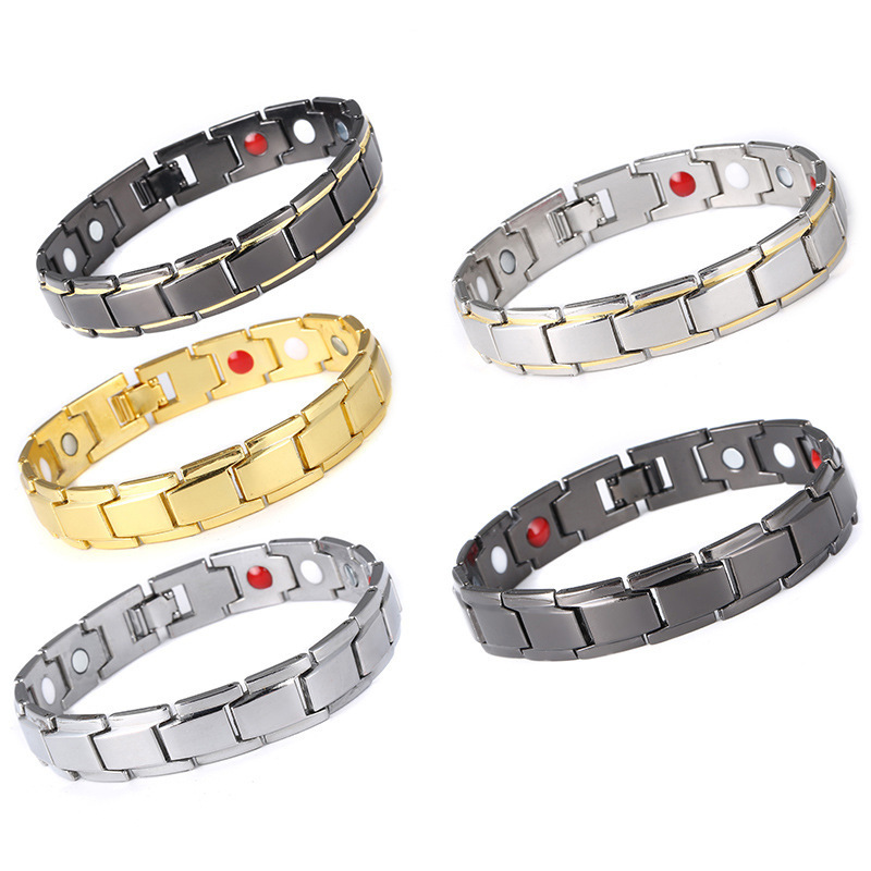 Removable Hematite Alloy Magnetic Therapy Bracelet Health Care/Health Care Energy Men Jewelry/Body Slimming Weight Loss Anti-Fatigue