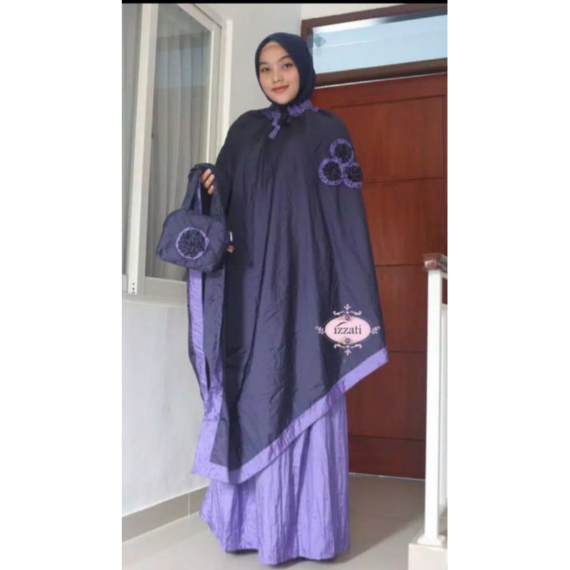 MUKENA PONCO PREMIUM UNGU KOMBI NAVY ll NAVY KOMBI UNGU 06