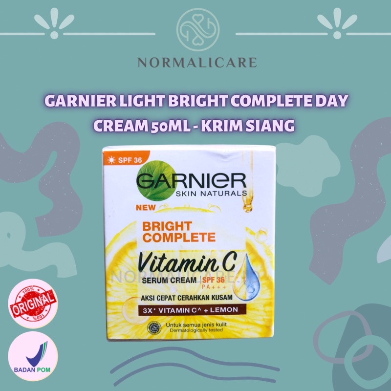 [ READY STOCK ] Garnier Light Bright Complete Day Cream Serum 50 ml - Krim Siang Malam Whitening White Speed Yuzu COD MURAH ORI 100% BISA COD | KRIM SIANG GARNIER MURAH