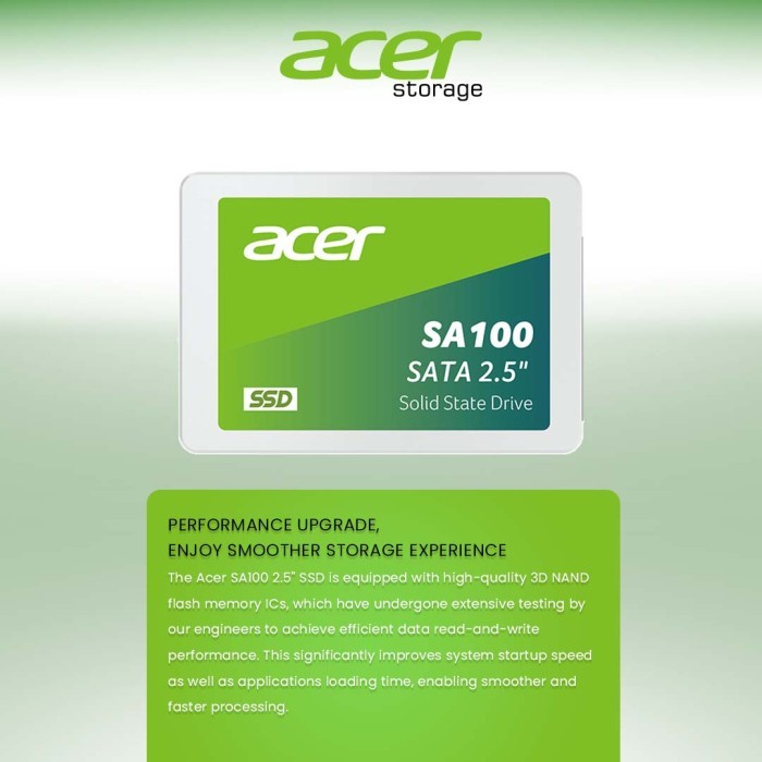 SSD Acer 480gb / SSD 480GB / SSD Acer SA100 480GB