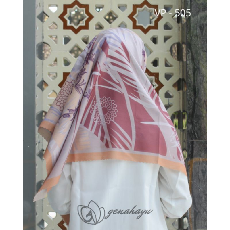 Jilbab Voal Motif Superfine / jilbab segi empat premium motif by Genahayu-VP-505