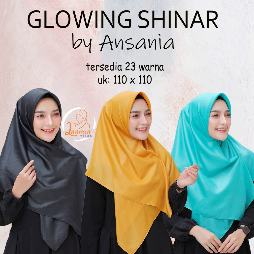JILBAB segiempat SHINAR GLAMOUR gliter ansania / HIJAB KERUDUNG SHINAR GLAMOR ANSANIA