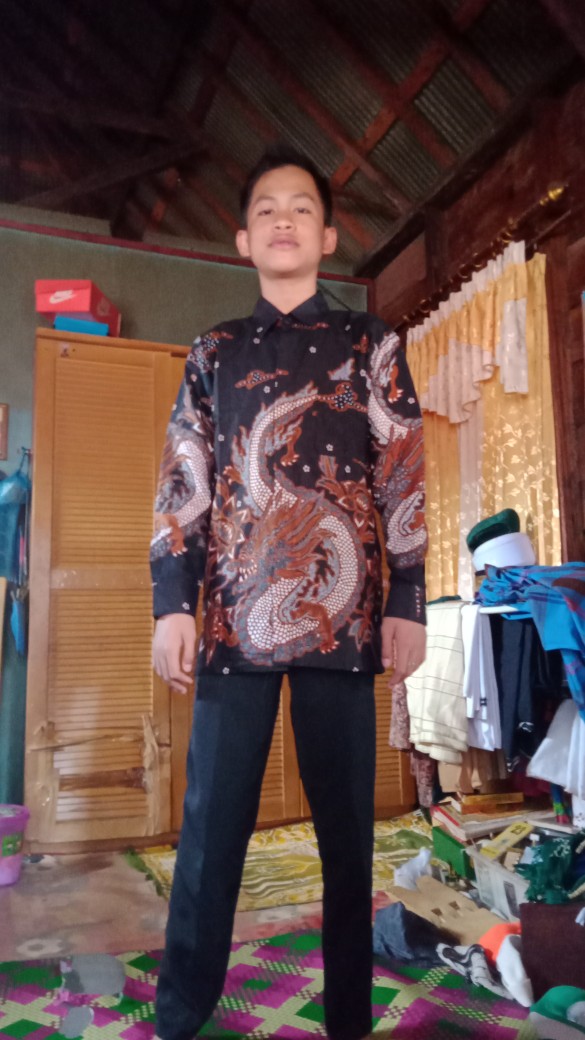 Ready Stok Size S.m.l.xl Xxl Kemeja Batik Motif Naga Keren News Foto Real Pict Asli 100% Sayfuul