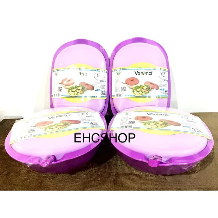 PRODUK BARU Verona Food Storage / Food Container / Wadah Penyajian Makan Set 4 Pcs - Ungu TERMURAH