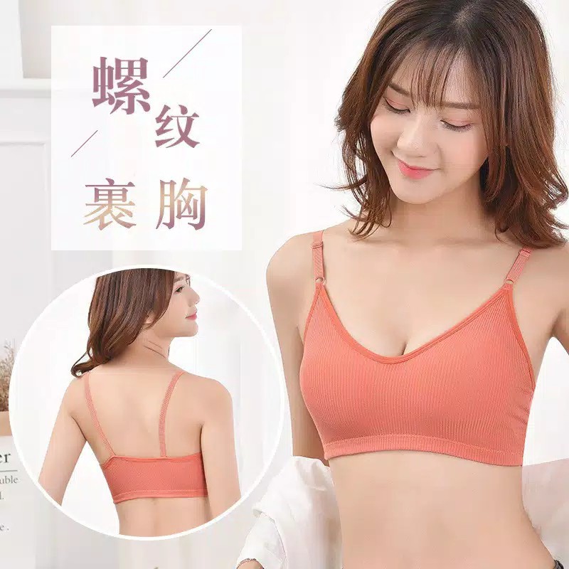 *ALIBABA1688*COD Bra Wanita Tanpa Kawat Dengan Bahan Halus