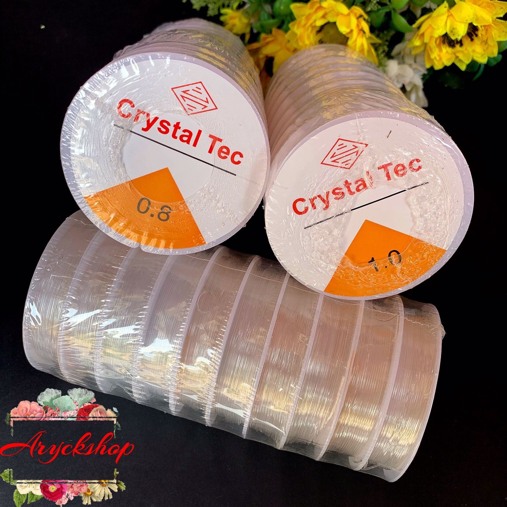 GROSIR CRYSTAL TEC SENAR ELASTIS BENING PER 10 ROLL