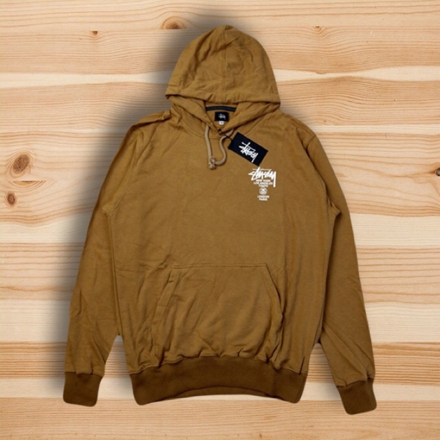 Hoodie Stussy World Wide Tour Brown