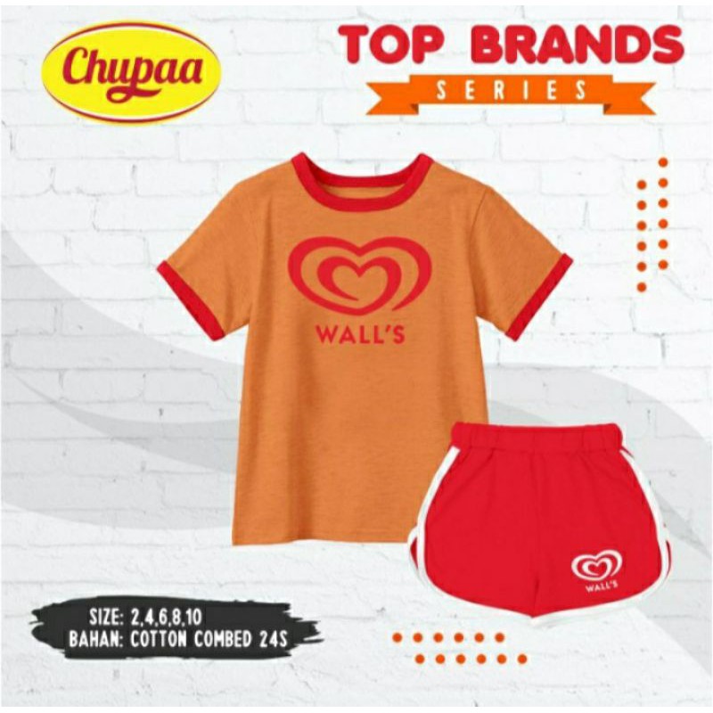 baju setelan anak Chupa Chups