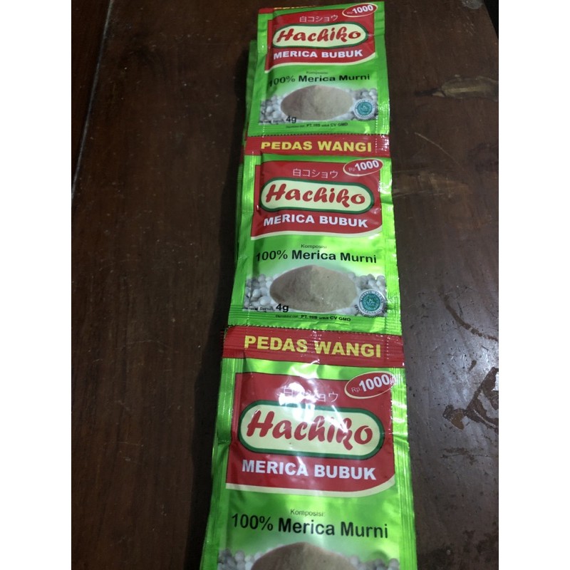 HACHIKO Merica Bubuk 4gr 1 renteng isi 12 sachet