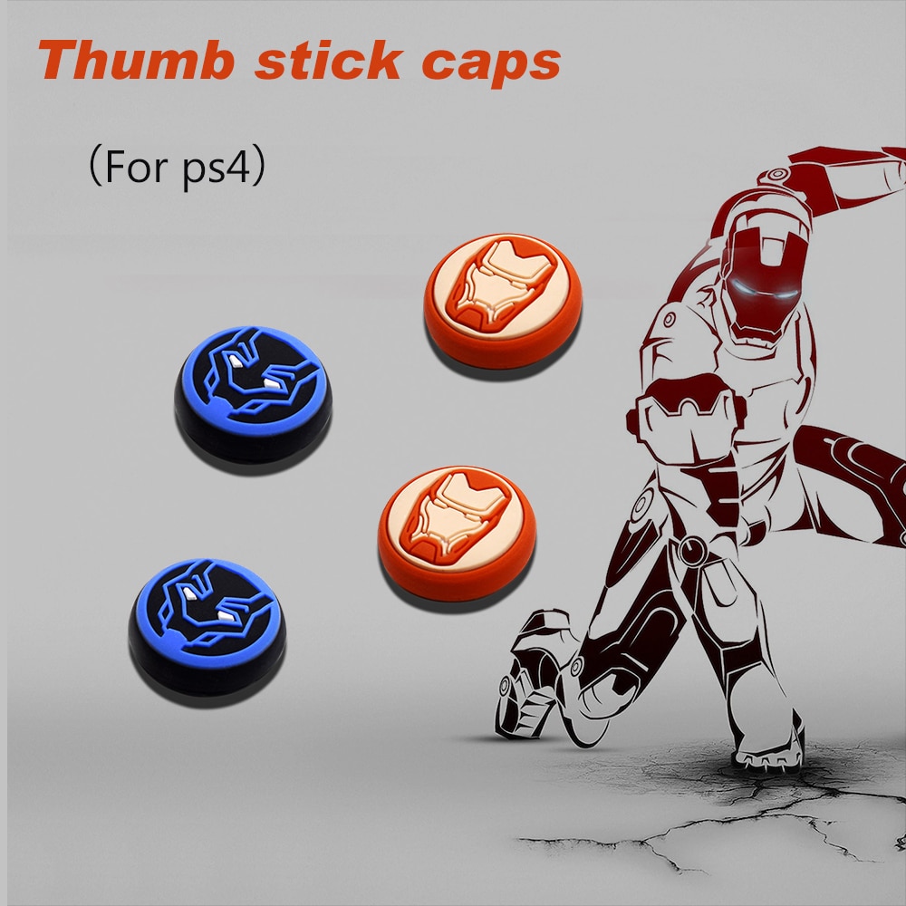 2pcs Ps5 Cap Thumb Grip Joystick Controller Bahan Karet Silikon Untuk Xbox One Playstation 4 Ns Switch Pro