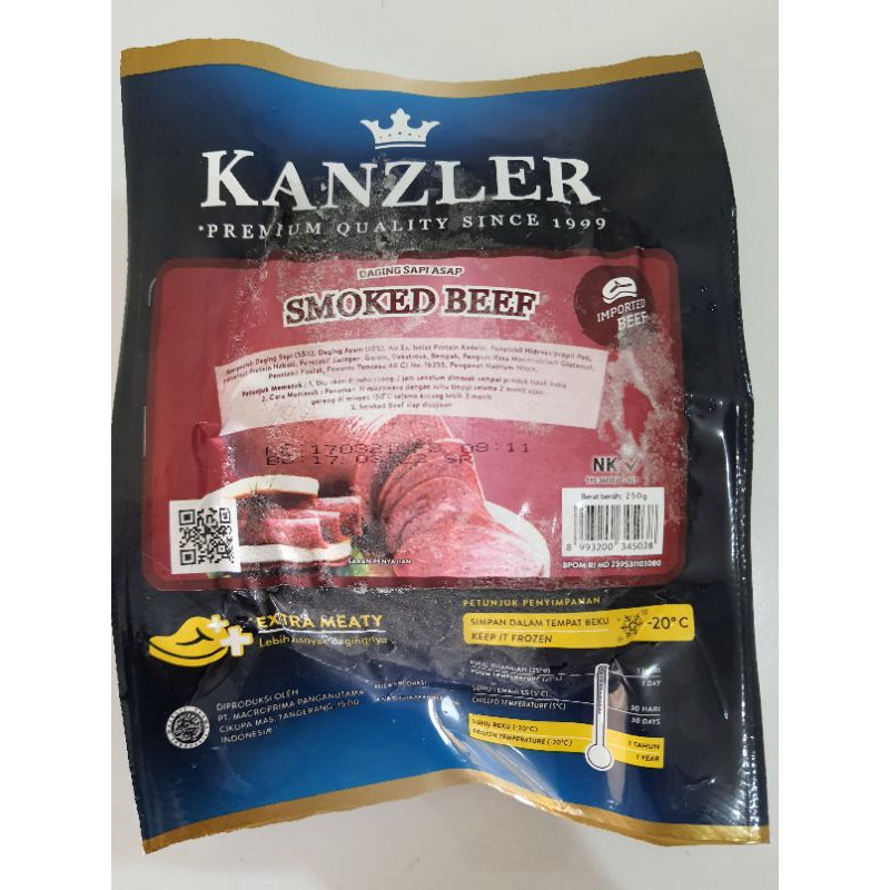 

Smoked Beef Daging Sapi Asap KANZLER 250gr