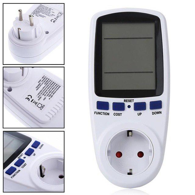 Taffware Famirosa kWh Meter Pengukur Biaya Lisrik Rumah Multifungsi - KWE-PM01 - White