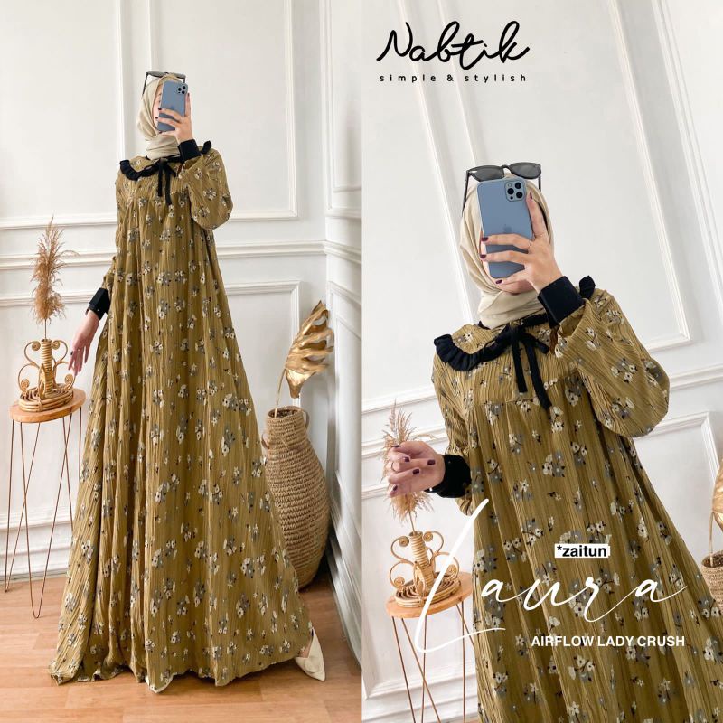 Laura + Shakila + Halwa Dress ORI Nabtik gamis cantik