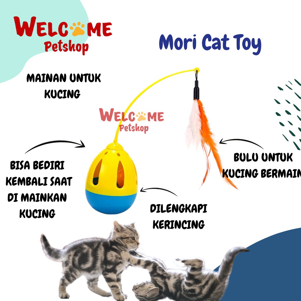 Mori Cat Toy / Tumblr Mainan Kucing / Mainan Bulu Goyang