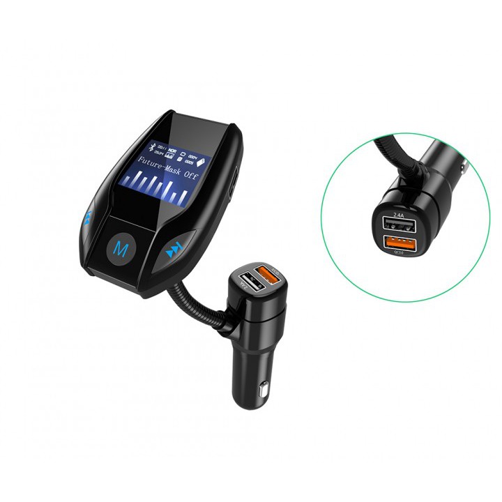 FM35S Qualcomm QC 3.0 Bluetooth Car Radio Transmitter Hands-Free