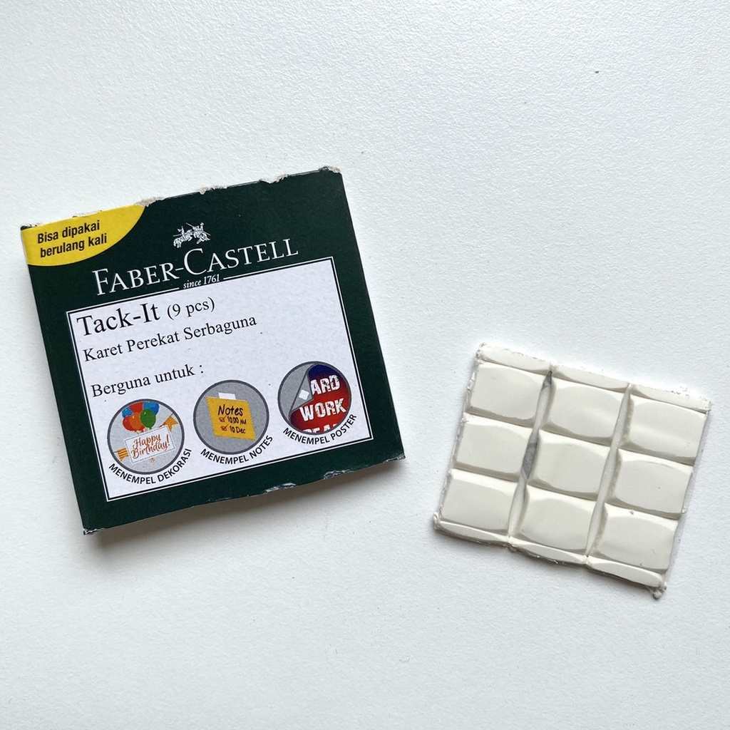 

TACK IT by Faber Castell / Perekat Multi Fungsi 6 gram 9 Pcs (Putih)