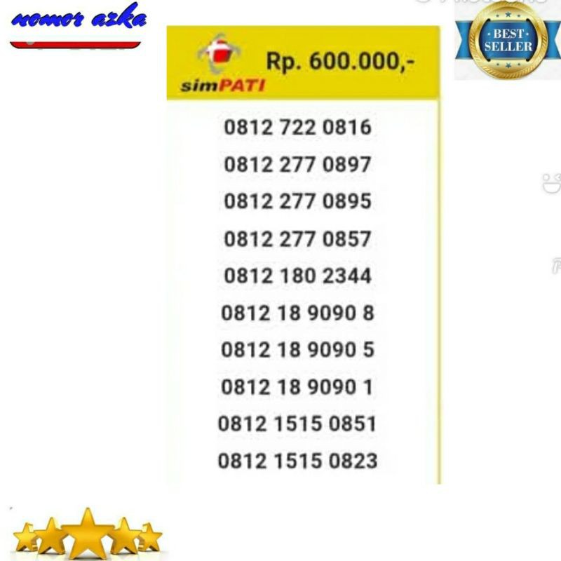 Nomor cantik simpati 0822 9888 1945 seri Tahun 1945 rapi Bsm03