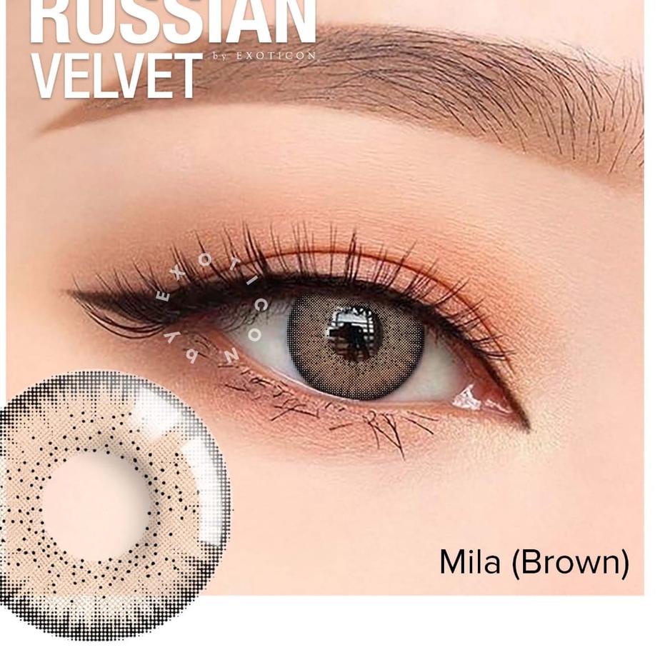 (NEW STOCK) SOFTLENS MINUS RUSSIAN VELVET TATIANA (BLUE) & MILA (BROWN) by EXOTICON