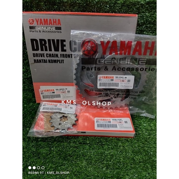 Gearset Girset Gear Gir Rantai Set Vega ZR 5D9 ORIGINAL YAMAHA 5D9-WF01A-50