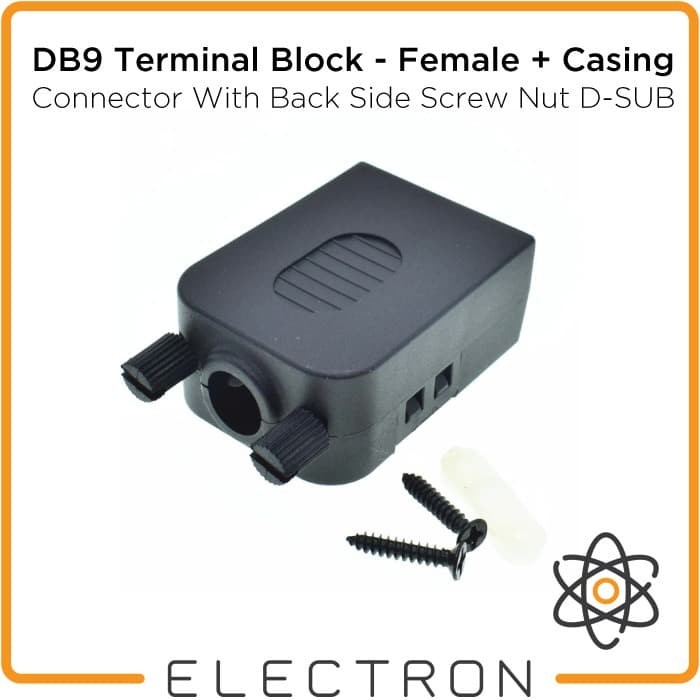 DB9 Terminal Block Female + Casing Header Adapter RS-232 RS232