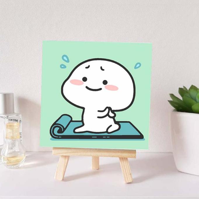 

Paint by number pentol stay at home canvas 20x20 cm painting kit - pentol08, 15x15cm READY STOK
