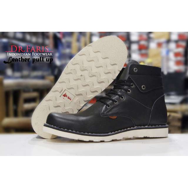 SEPATU BOOT/BOOTS PRIA KULIT ASLI DR FARIS ORIGINAL VIBRAM