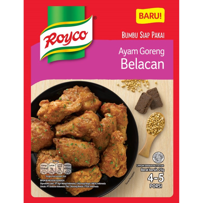 

Instan-Masak-Bumbu- Royco Bumbu Siap Pakai Ayam Goreng Belacan 25G -Bumbu-Masak-Instan.
