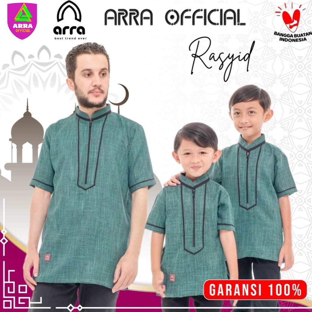Baju Koko Kurta Pakistan Couple Ayah Dan Anak Lengan Pendek Original Arra Rasyid Baju Koko Pria Baju