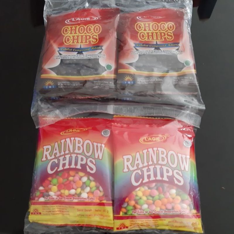 

Lagie Chocochips / Rainbow Chips 45g L'Agie