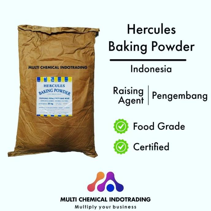

Ready stock] BAKING POWDER merk HERCULES. PENGEMBANG. FOOD GRADE. || 500gr